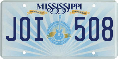 MS license plate JOI508