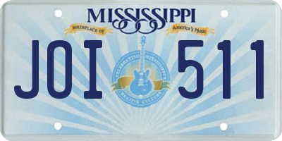 MS license plate JOI511
