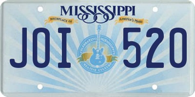 MS license plate JOI520