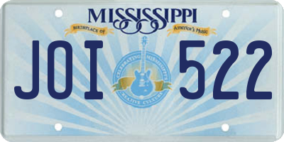 MS license plate JOI522