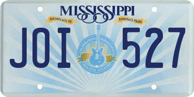MS license plate JOI527