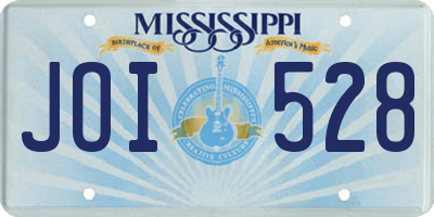 MS license plate JOI528
