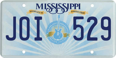 MS license plate JOI529