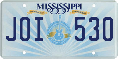 MS license plate JOI530