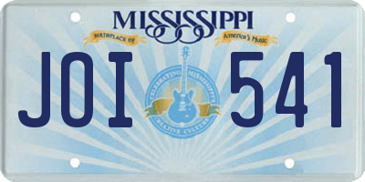 MS license plate JOI541
