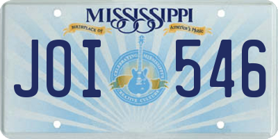 MS license plate JOI546