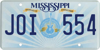 MS license plate JOI554