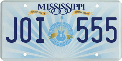 MS license plate JOI555