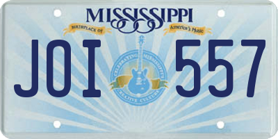 MS license plate JOI557