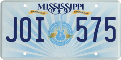 MS license plate JOI575