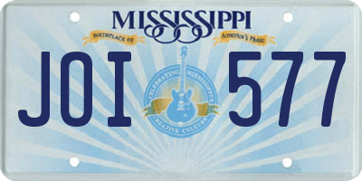 MS license plate JOI577