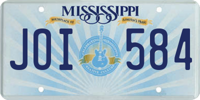 MS license plate JOI584