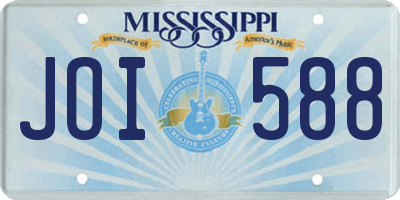 MS license plate JOI588