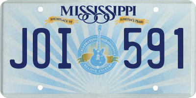 MS license plate JOI591