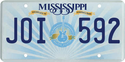 MS license plate JOI592