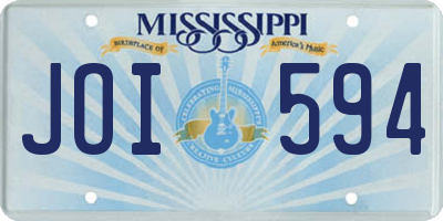 MS license plate JOI594