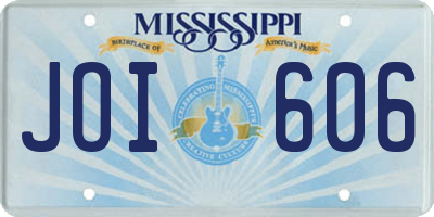 MS license plate JOI606