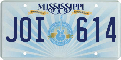 MS license plate JOI614
