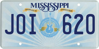 MS license plate JOI620