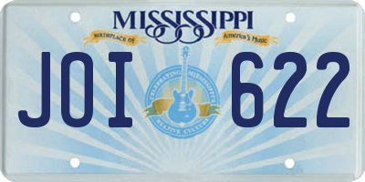 MS license plate JOI622