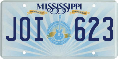 MS license plate JOI623