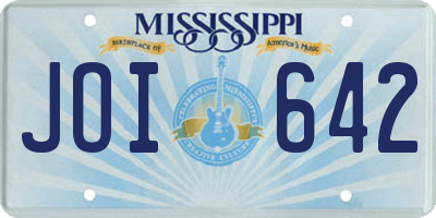 MS license plate JOI642