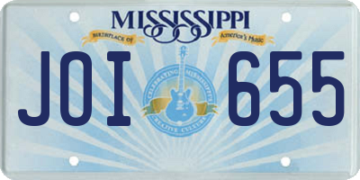 MS license plate JOI655