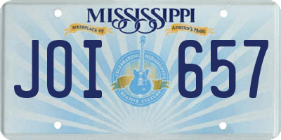 MS license plate JOI657