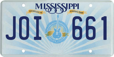 MS license plate JOI661