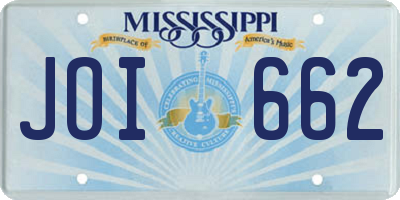 MS license plate JOI662