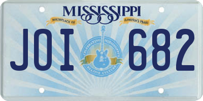 MS license plate JOI682