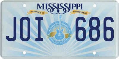 MS license plate JOI686