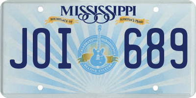 MS license plate JOI689