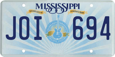 MS license plate JOI694