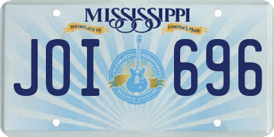 MS license plate JOI696