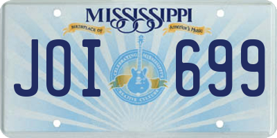 MS license plate JOI699