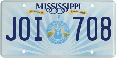 MS license plate JOI708