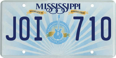 MS license plate JOI710