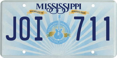 MS license plate JOI711
