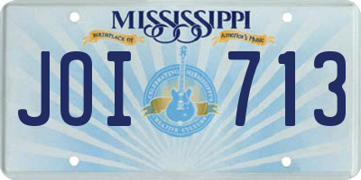 MS license plate JOI713