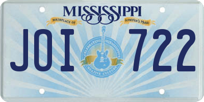MS license plate JOI722