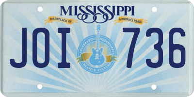 MS license plate JOI736