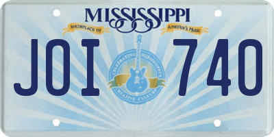 MS license plate JOI740