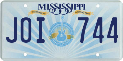 MS license plate JOI744