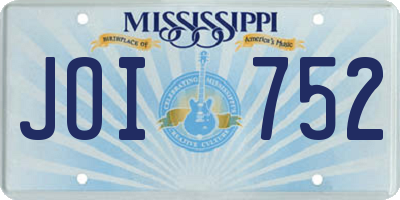 MS license plate JOI752