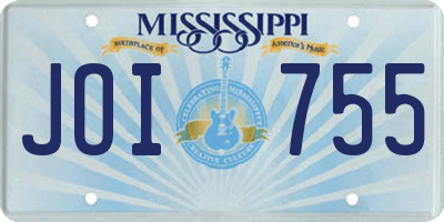 MS license plate JOI755