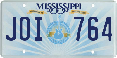 MS license plate JOI764