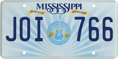 MS license plate JOI766