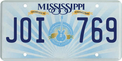 MS license plate JOI769