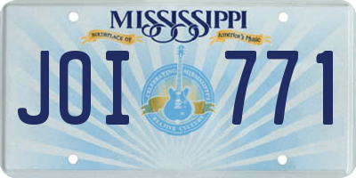 MS license plate JOI771